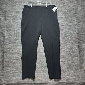 Tahari ASL Pants Women's Size 14 Black Crepe Work Wear Ankle NAM927